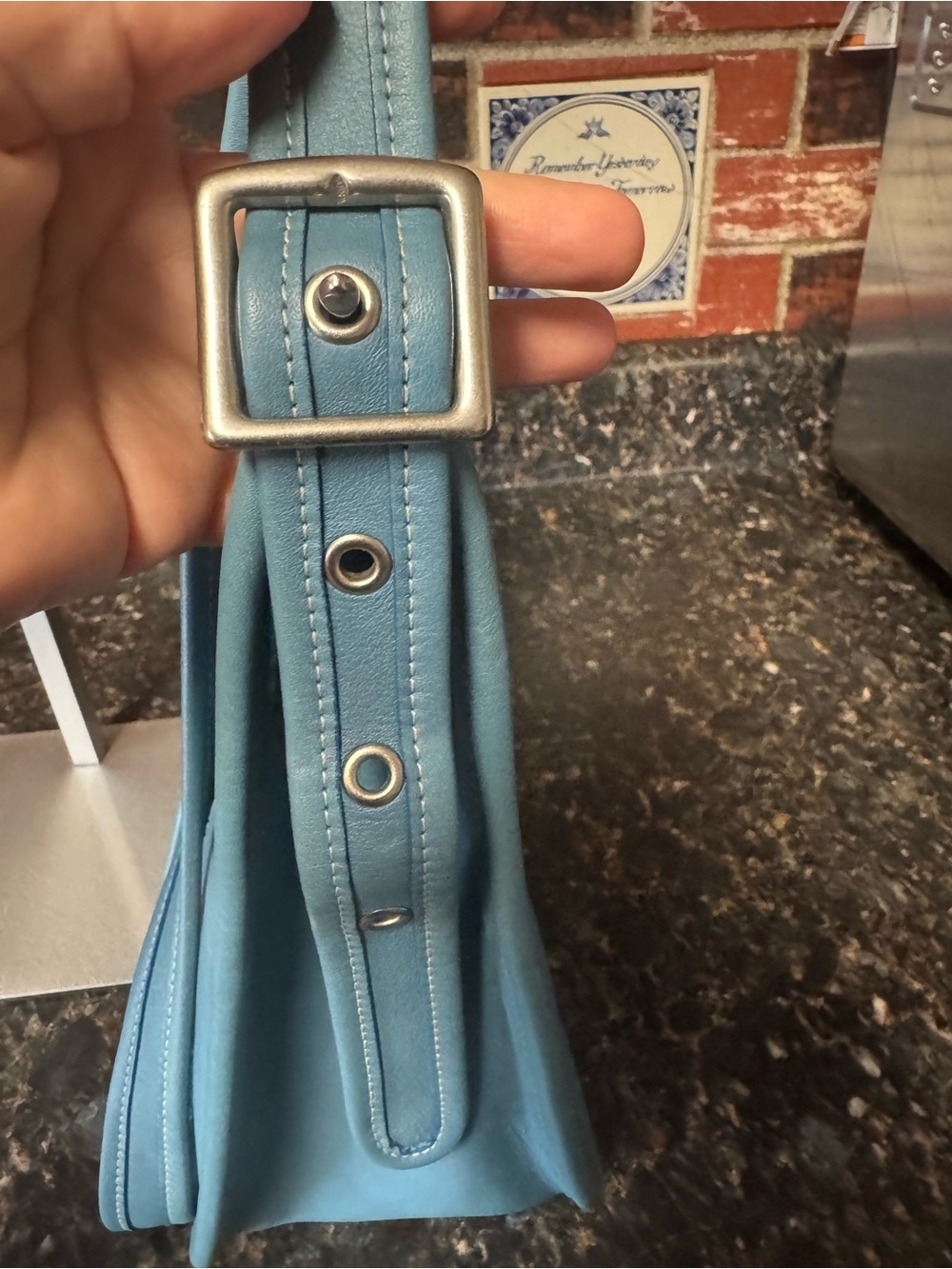 Vintage Coach Janice Legacy Crossbody Bag 9950 – Rare Pool Blue - Picture 14 of 16